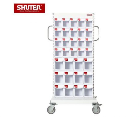 عربة أدوية ذات سعة عالية من الجانبين مع صناديق قابلة للإخراج